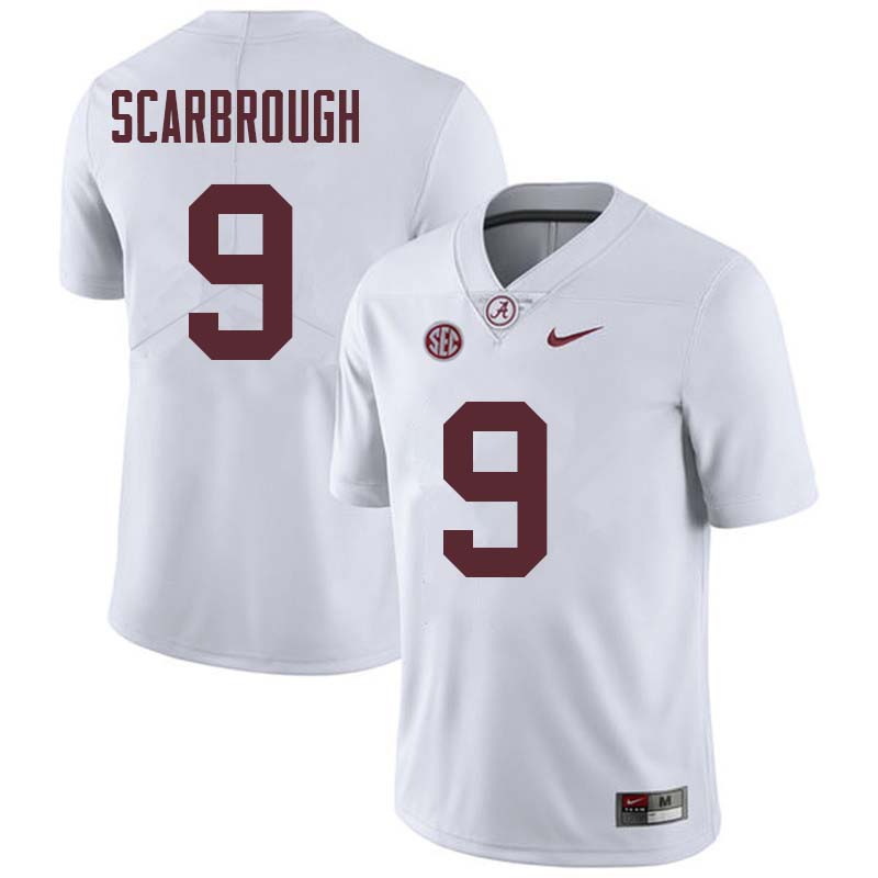 Alabama Crimson Tide Men's Bo Scarbrough #9 White NCAA Nike Authentic Stitched College Football Jersey UH16P36IZ